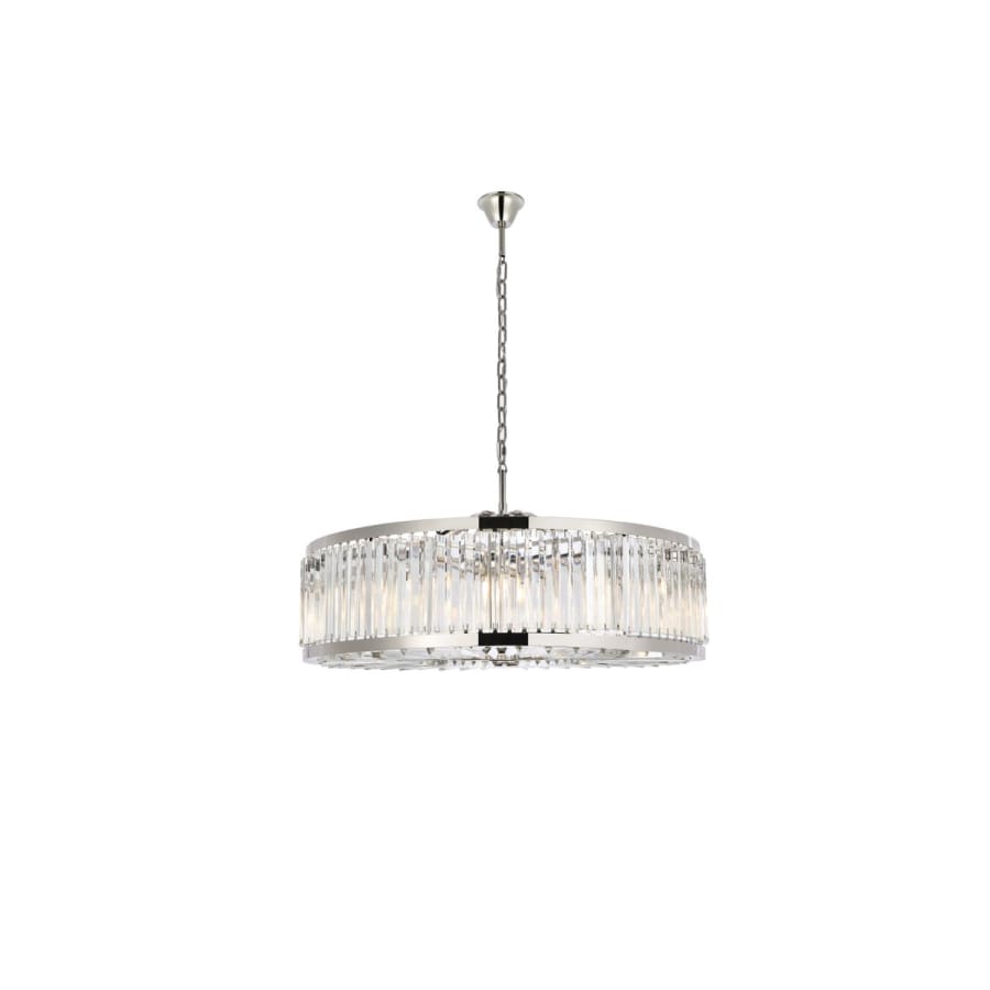 Elegant Lighting Chelsea 10 Light 44" Wide Crystal Drum Chandelier with Clear Royal Cut Crystals