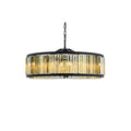 Elegant Lighting Chelsea 10 Light 44" Wide Crystal Drum Chandelier with Golden Teak Royal Cut Crystals