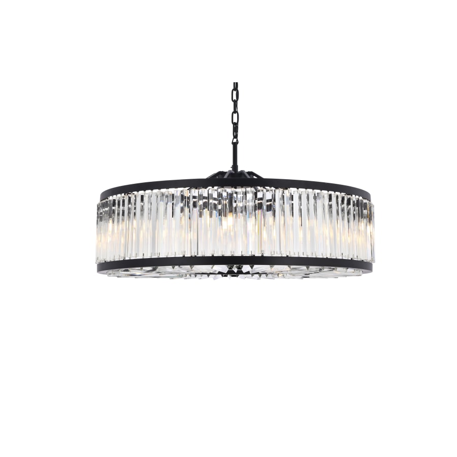 Elegant Lighting Chelsea 10 Light 44" Wide Crystal Drum Chandelier with Clear Royal Cut Crystals