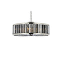 Elegant Lighting Chelsea 10 Light 44" Wide Crystal Drum Chandelier with Silver Shade Royal Cut Crystals
