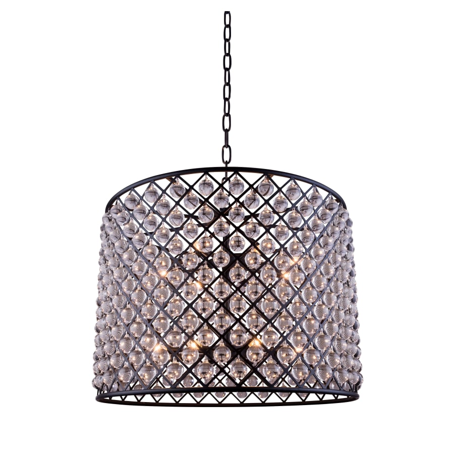 Elegant Lighting Madison 12 Light 36" Wide Crystal Drum Chandelier with Clear Royal Cut Crystals