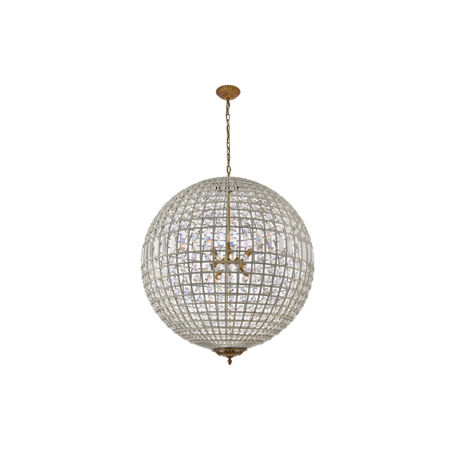 Elegant Lighting Olivia 8 Light 36" Wide Crystal Globe Chandelier with Clear Royal Cut Crystals