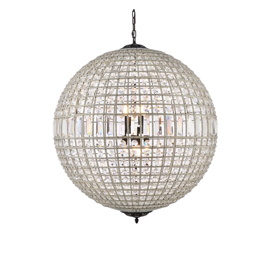 Elegant Lighting Olivia 8 Light 36" Wide Crystal Globe Chandelier with Clear Royal Cut Crystals