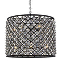 Elegant Lighting Madison 12 Light 36" Wide Crystal Drum Chandelier with Silver Shade Royal Cut Crystals