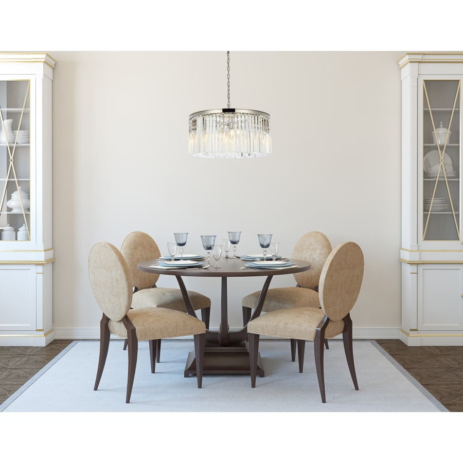 Elegant Lighting Sydney 8 Light 32" Wide Crystal Drum Chandelier with Clear Royal Cut Crystals