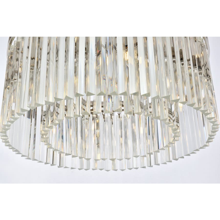 Elegant Lighting Sydney 8 Light 32" Wide Flush Mount Drum Ceiling Fixture with Clear Royal Cut Crystals