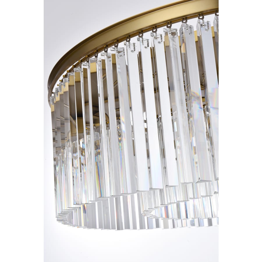 Elegant Lighting Sydney 10 Light 44" Wide Crystal Drum Chandelier