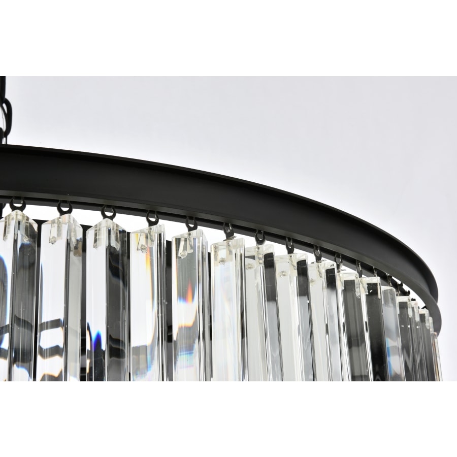 Elegant Lighting Sydney 10 Light 44" Wide Crystal Drum Chandelier with Clear Royal Cut Crystals