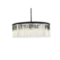 Elegant Lighting Sydney 10 Light 44" Wide Crystal Drum Chandelier with Clear Royal Cut Crystals