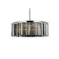 Elegant Lighting Sydney 10 Light 44" Wide Crystal Drum Chandelier with Silver Shade Royal Cut Crystals