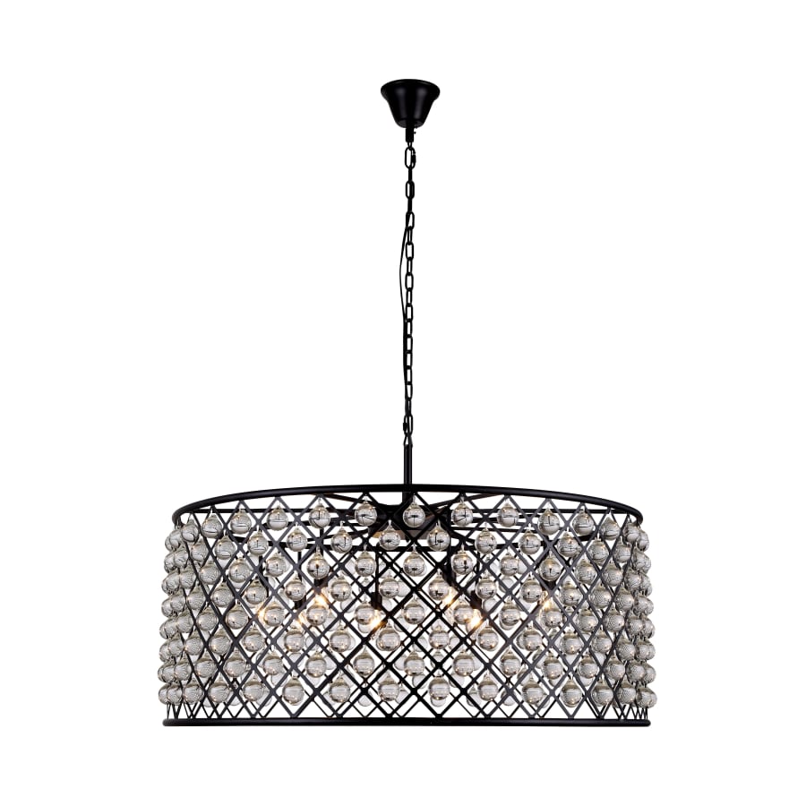 Elegant Lighting Madison 10 Light 44" Wide Crystal Drum Chandelier with Clear Royal Cut Crystals