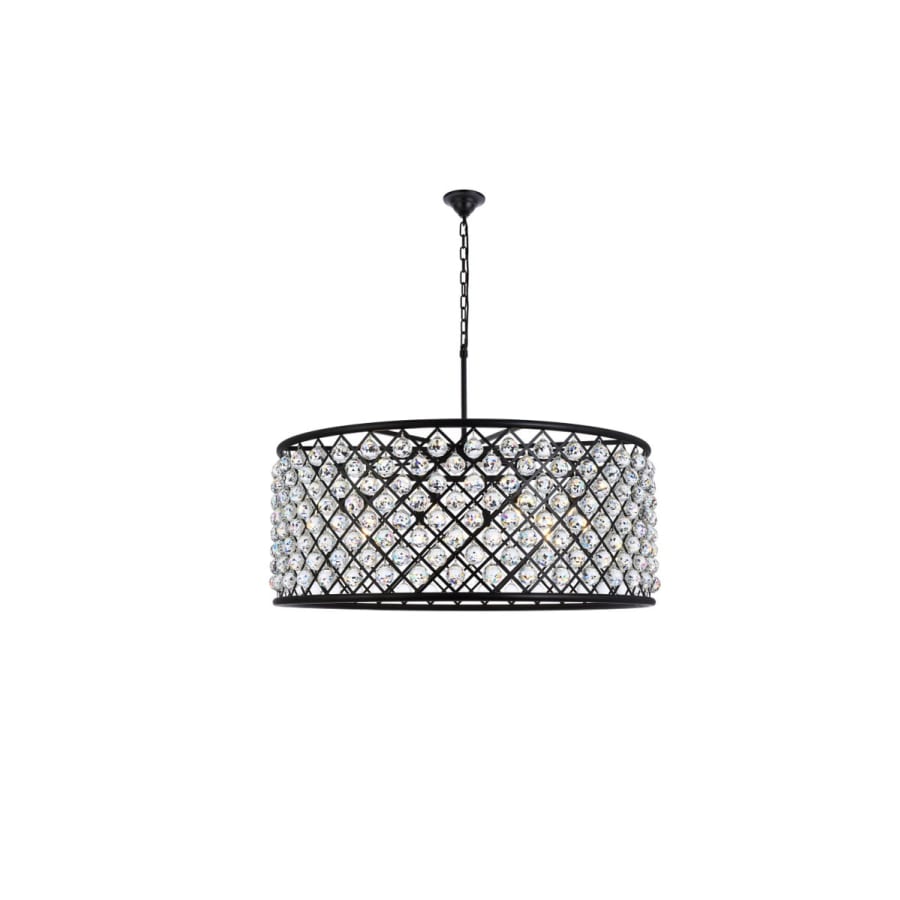 Elegant Lighting Madison 10 Light 44" Wide Crystal Drum Chandelier with Clear Royal Cut Crystals