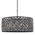 Elegant Lighting Madison 10 Light 44" Wide Crystal Drum Chandelier with Silver Shade Royal Cut Crystals