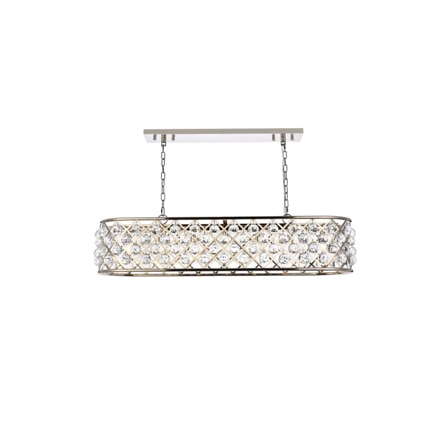 Elegant Lighting Madison 7 Light 50" Wide Crystal Linear Chandelier with Clear Royal Cut Crystals
