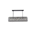 Elegant Lighting Madison 7 Light 50" Wide Crystal Linear Chandelier with Clear Royal Cut Crystals