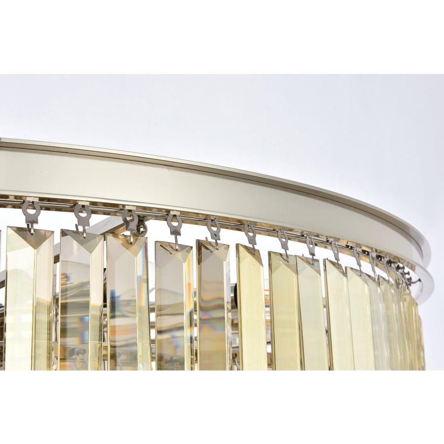 Elegant Lighting Sydney 33 Light 44" Wide Crystal Chandelier with Golden Teak Royal Cut Crystals