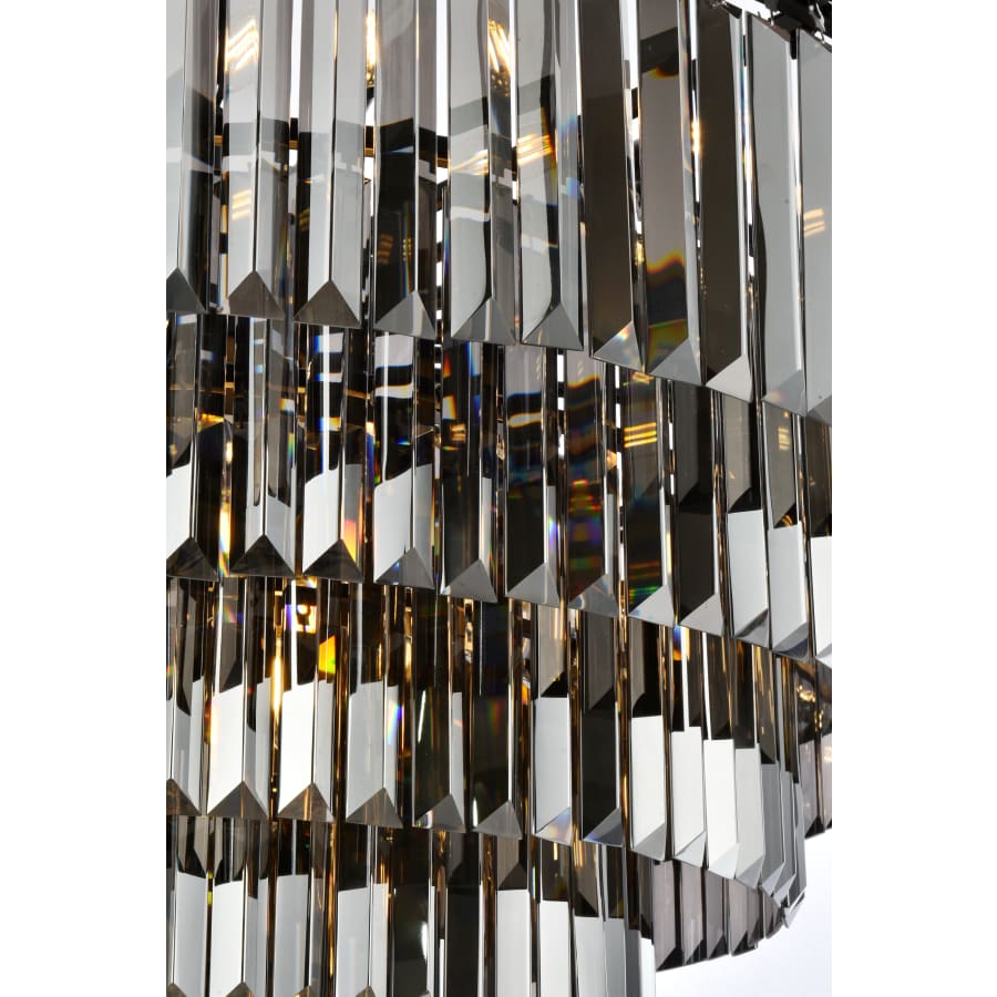 Elegant Lighting Sydney 33 Light 44" Wide Crystal Chandelier with Silver Shade Royal Cut Crystals