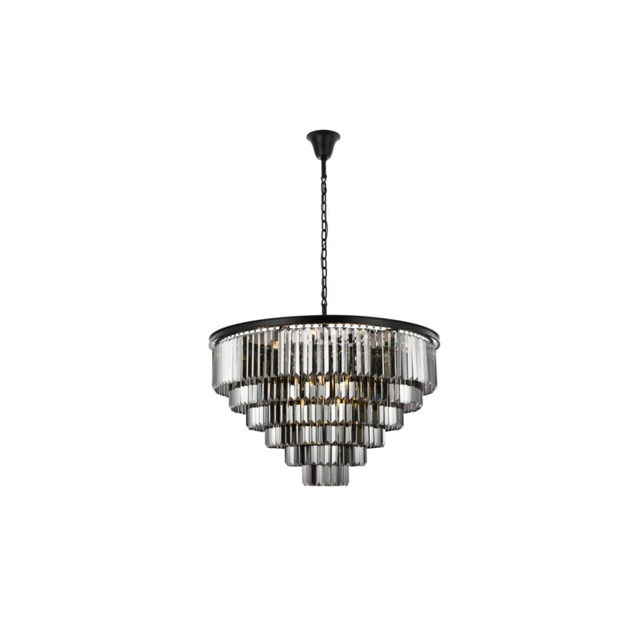 Elegant Lighting Sydney 33 Light 44" Wide Crystal Chandelier with Silver Shade Royal Cut Crystals