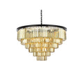 Elegant Lighting Sydney 33 Light 44" Wide Crystal Chandelier with Golden Teak Royal Cut Crystals
