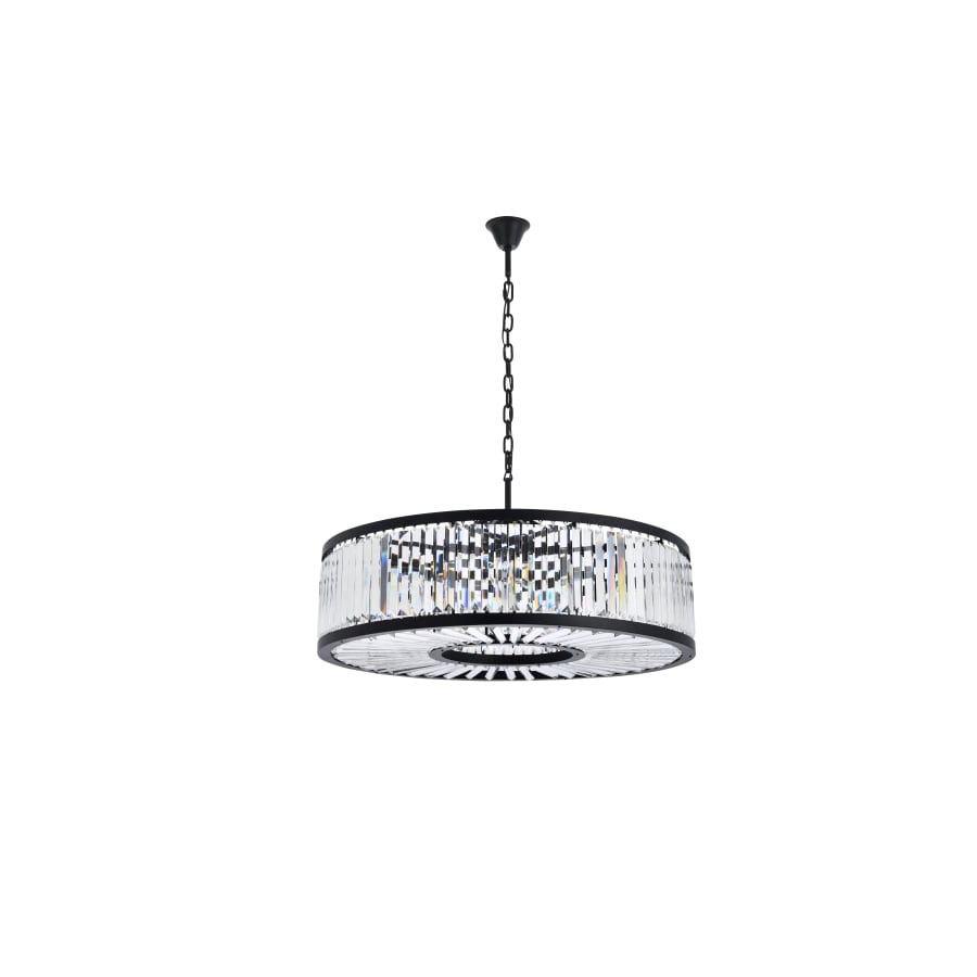 Elegant Lighting Chelsea 10 Light 44" Wide Crystal Drum Chandelier with Clear Royal Cut Crystals