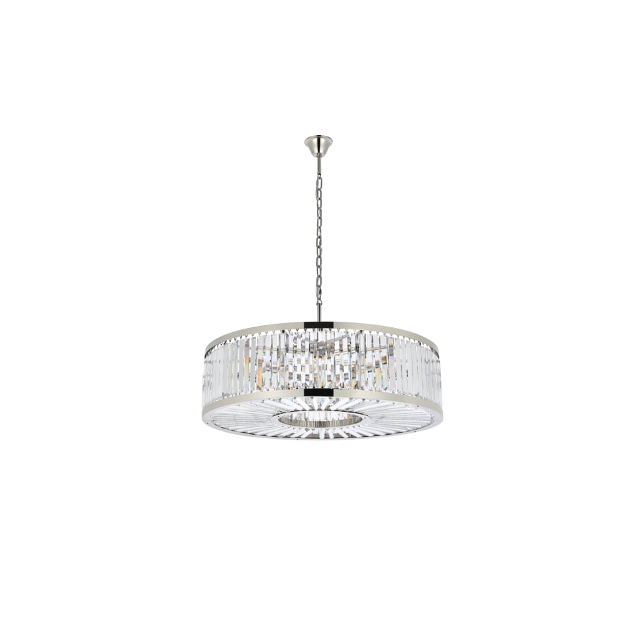 Elegant Lighting Chelsea 10 Light 44" Wide Crystal Drum Chandelier with Clear Royal Cut Crystals