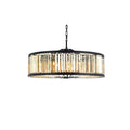 Elegant Lighting Chelsea 10 Light 44" Wide Crystal Drum Chandelier with Golden Teak Royal Cut Crystals