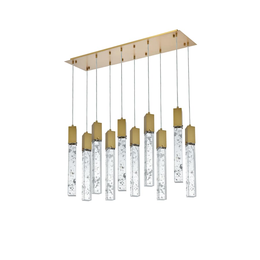 Elegant Lighting Aurora 42" Wide Crystal Linear Pendant