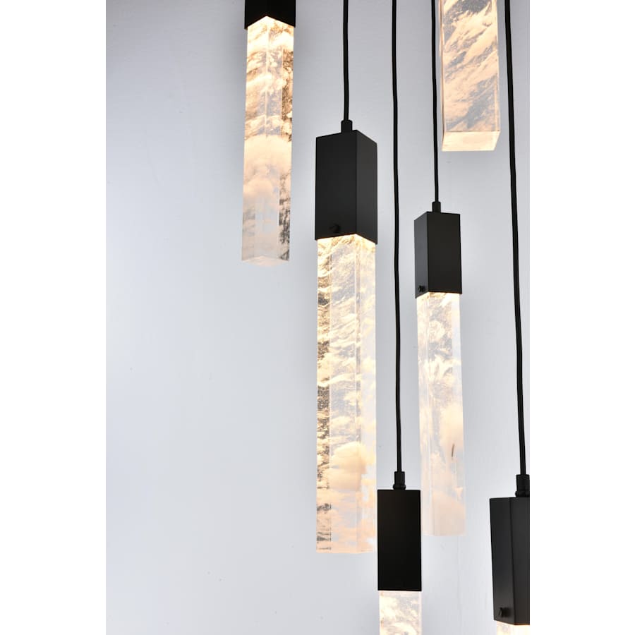 Elegant Lighting Aurora 26" Wide Crystal Multi Light Pendant