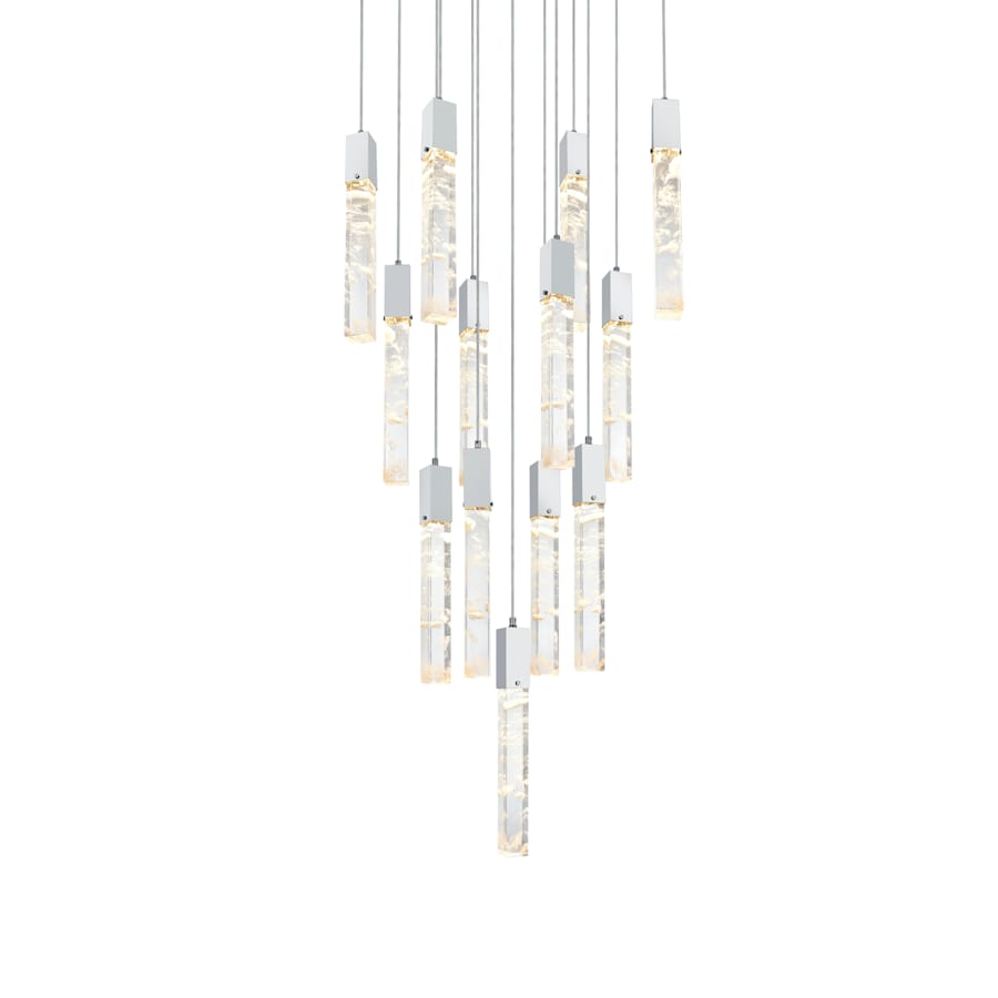 Elegant Lighting Aurora 26" Wide Crystal Multi Light Pendant