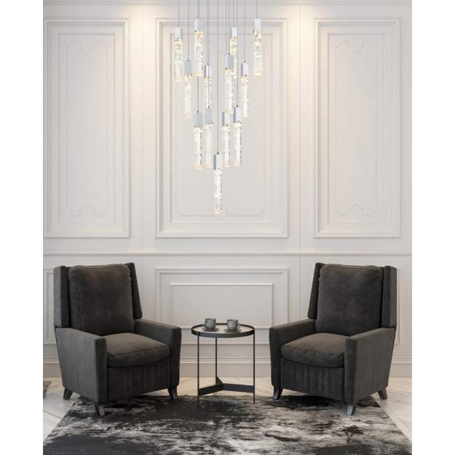 Elegant Lighting Aurora 26" Wide Crystal Multi Light Pendant