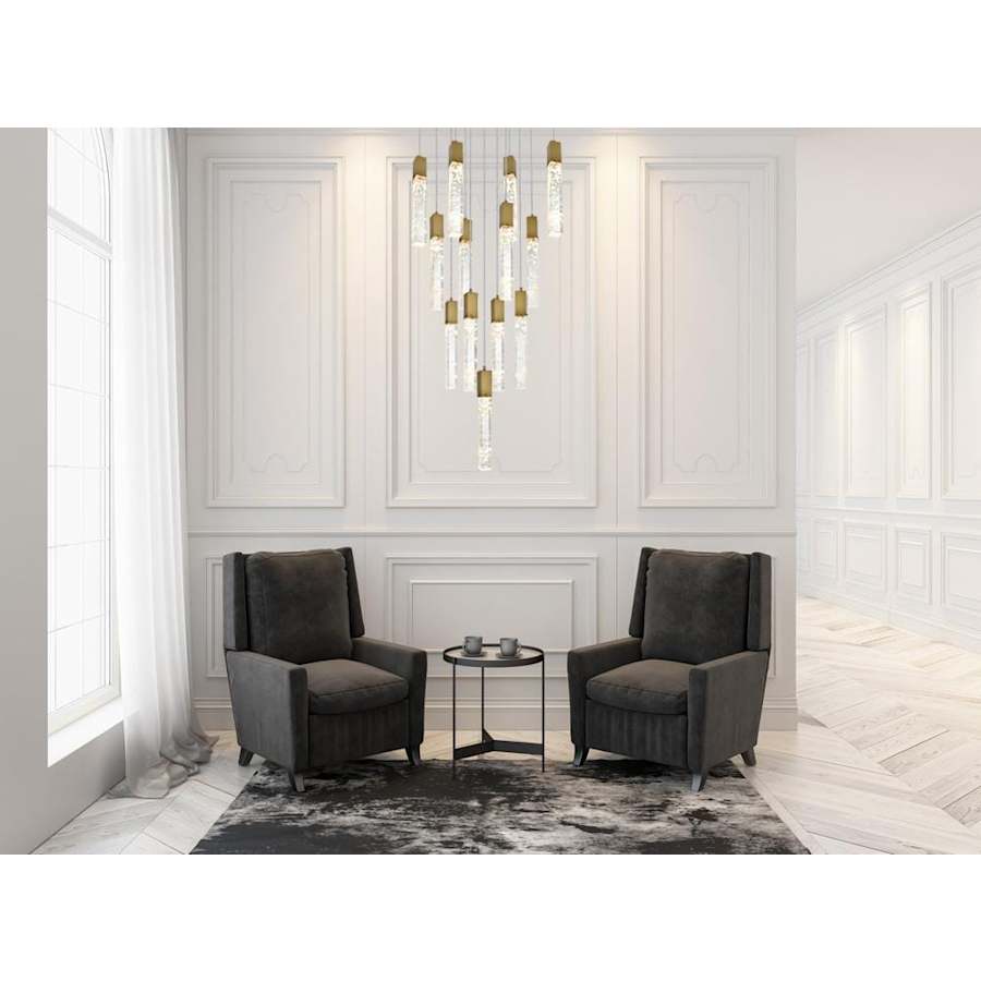Elegant Lighting Aurora 26" Wide Crystal Multi Light Pendant