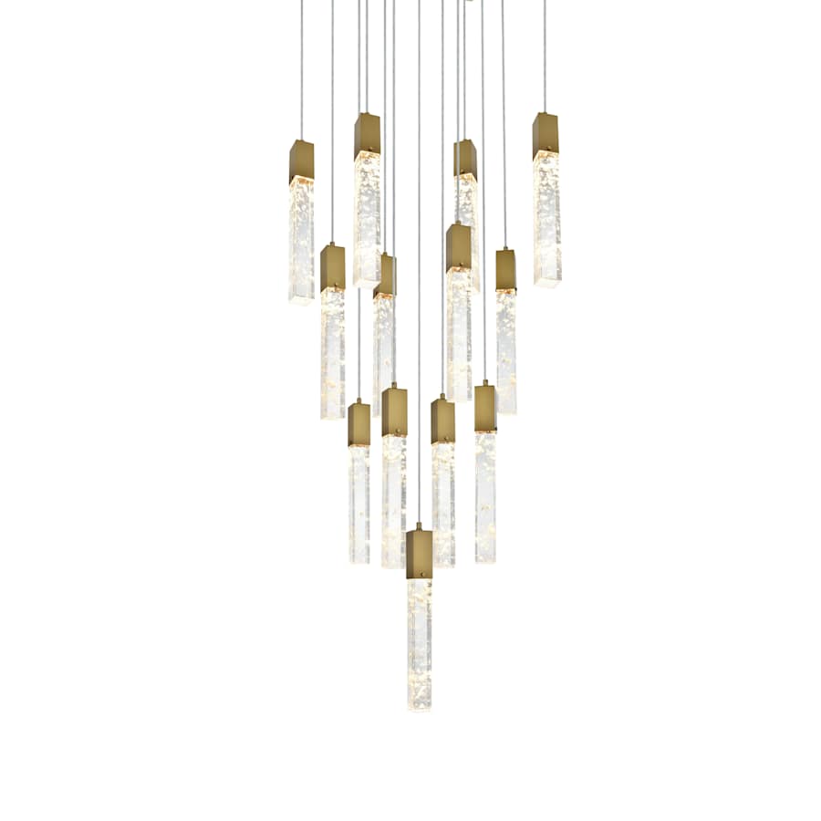 Elegant Lighting Aurora 26" Wide Crystal Multi Light Pendant
