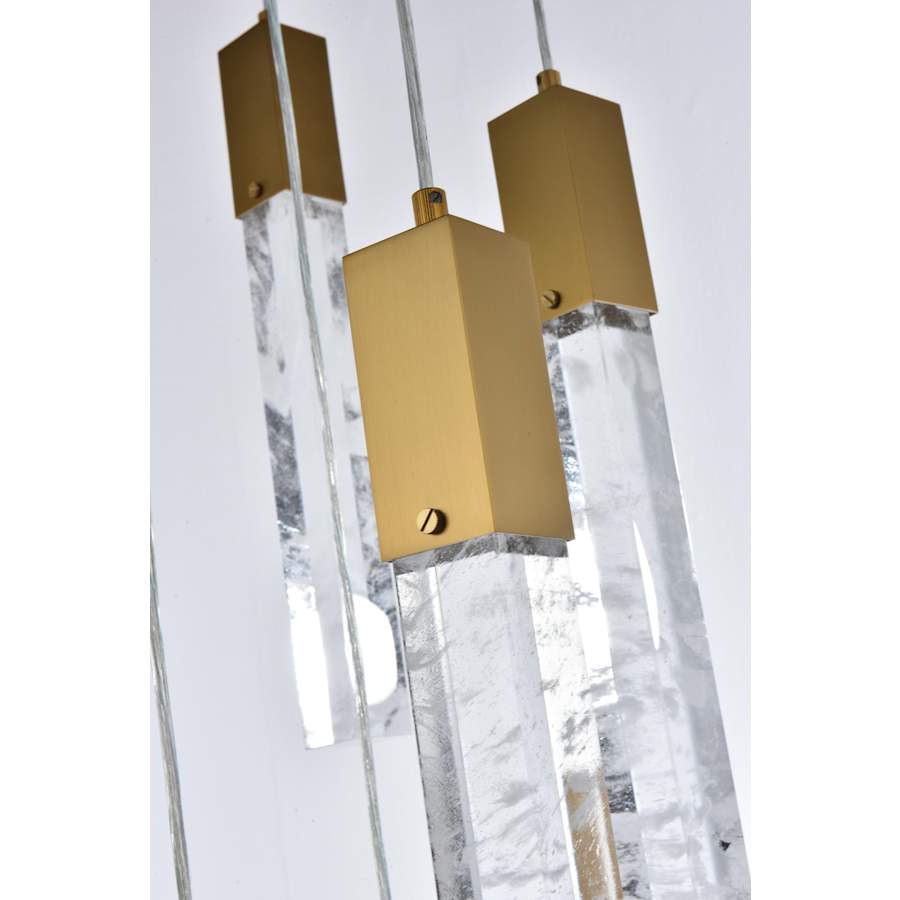 Elegant Lighting Aurora 26" Wide Crystal Multi Light Pendant