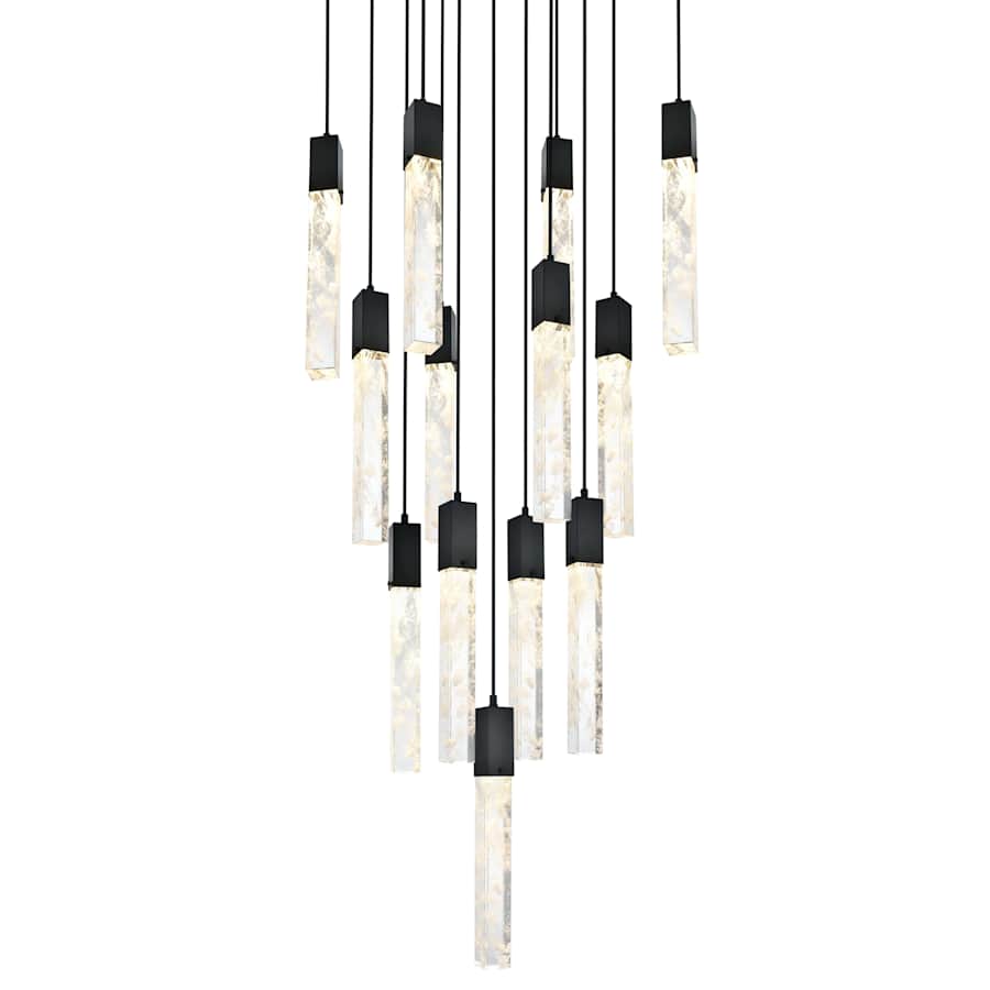 Elegant Lighting Aurora 26" Wide Crystal Multi Light Pendant
