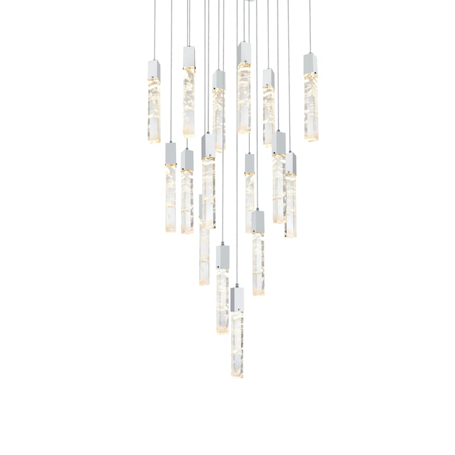 Elegant Lighting Aurora 30" Wide Crystal Multi Light Pendant
