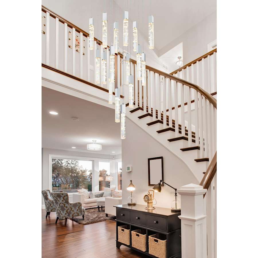 Elegant Lighting Aurora 30" Wide Crystal Multi Light Pendant