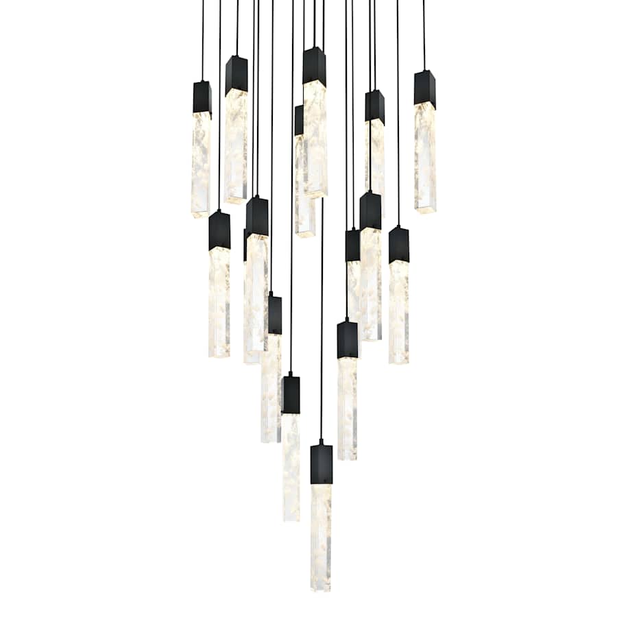 Elegant Lighting Aurora 30" Wide Crystal Multi Light Pendant