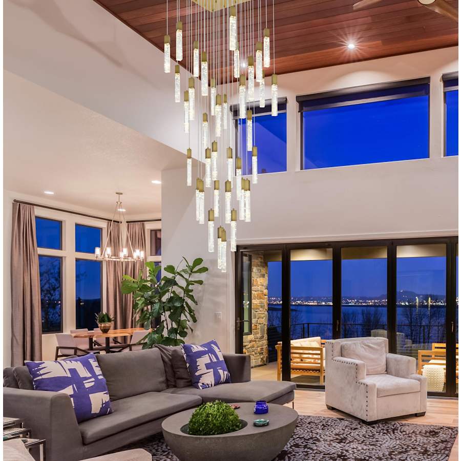 Elegant Lighting Aurora 42" Wide Crystal Chandelier