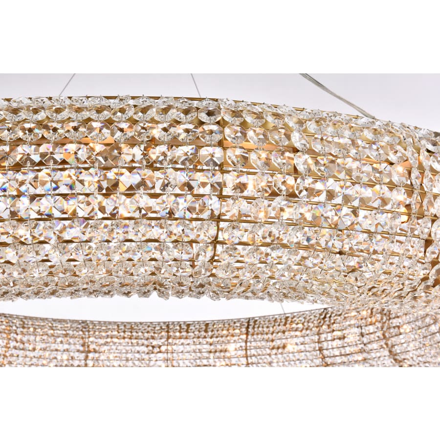 Elegant Lighting Paris 24 Light 59" Wide Crystal Ring Chandelier with Clear Royal Cut Crystals