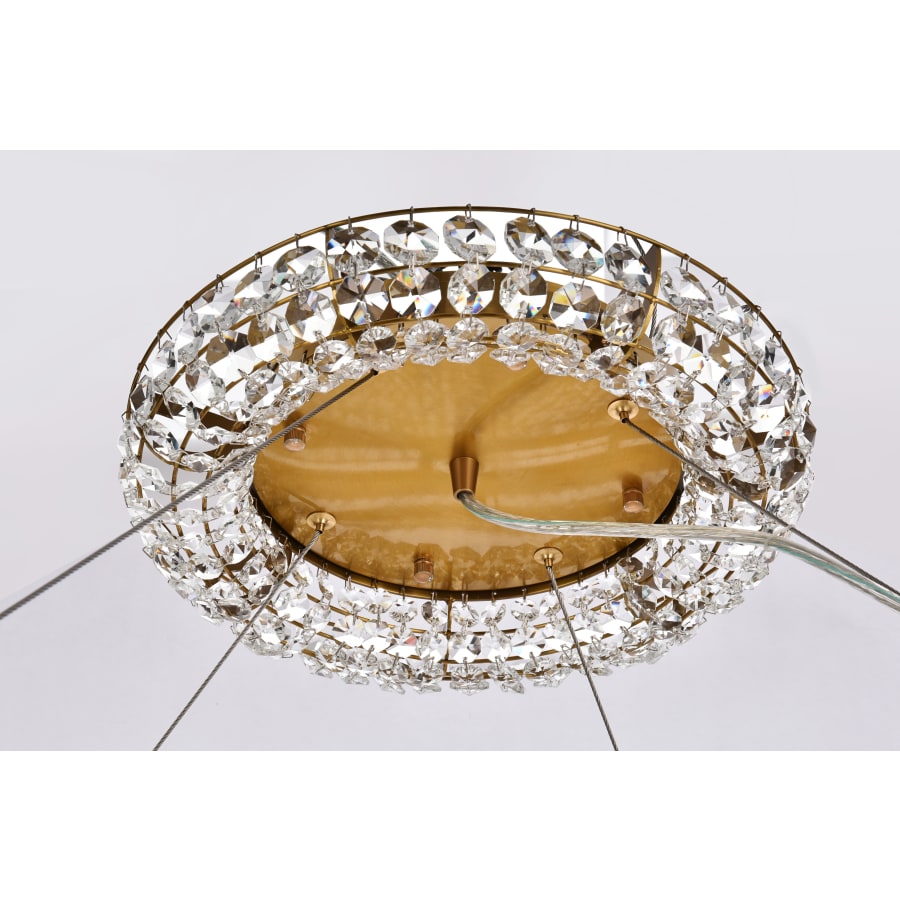 Elegant Lighting Paris 24 Light 59" Wide Crystal Ring Chandelier with Clear Royal Cut Crystals