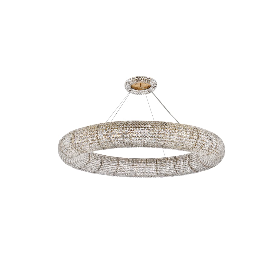 Elegant Lighting Paris 24 Light 59" Wide Crystal Ring Chandelier with Clear Royal Cut Crystals