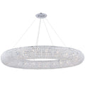 Elegant Lighting Paris 24 Light 59" Wide Crystal Ring Chandelier with Clear Royal Cut Crystals