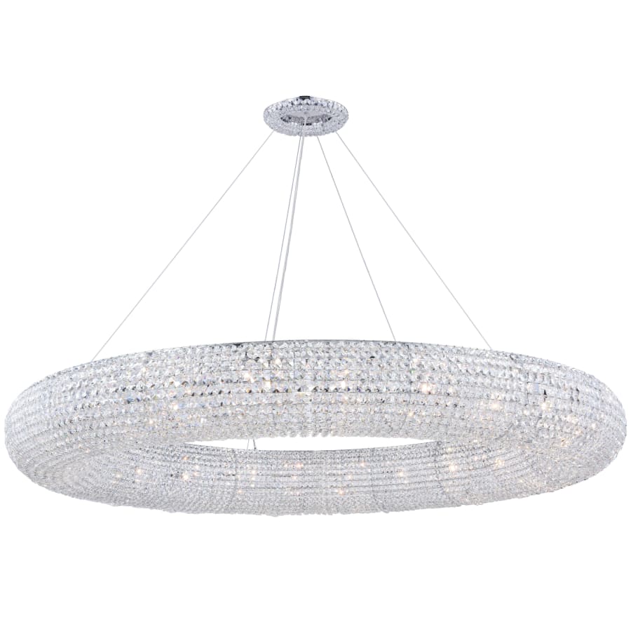 Elegant Lighting Paris 24 Light 59" Wide Crystal Ring Chandelier with Clear Royal Cut Crystals