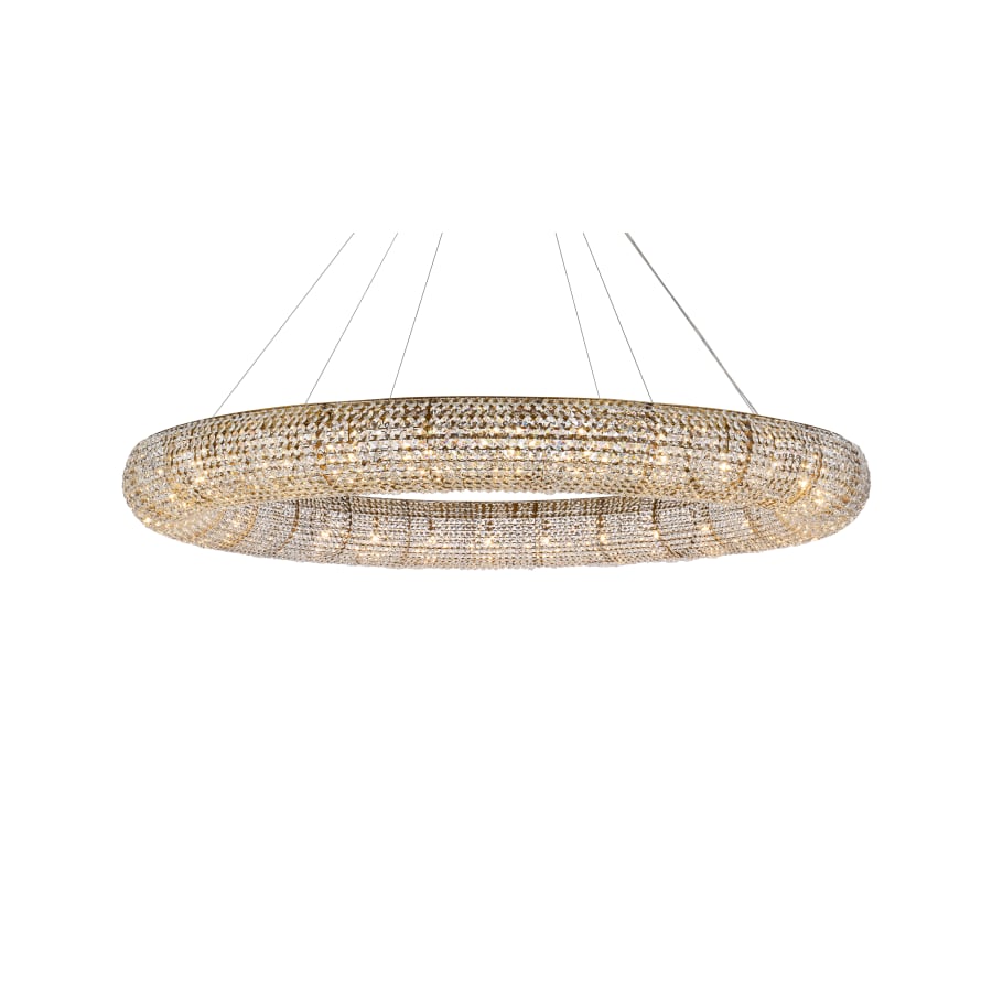 Elegant Lighting Paris 30 Light 71" Wide Crystal Ring Chandelier with Clear Royal Cut Crystals