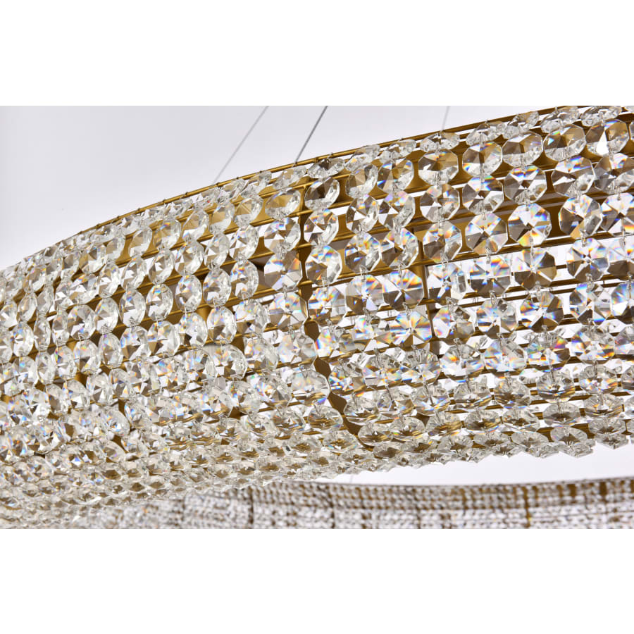Elegant Lighting Paris 30 Light 71" Wide Crystal Ring Chandelier with Clear Royal Cut Crystals