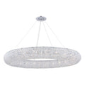 Elegant Lighting Paris 30 Light 71" Wide Crystal Ring Chandelier with Clear Royal Cut Crystals
