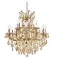 Elegant Lighting Maria Theresa 19 Light 30" Wide Crystal Chandelier with Golden Teak Royal Cut Crystals