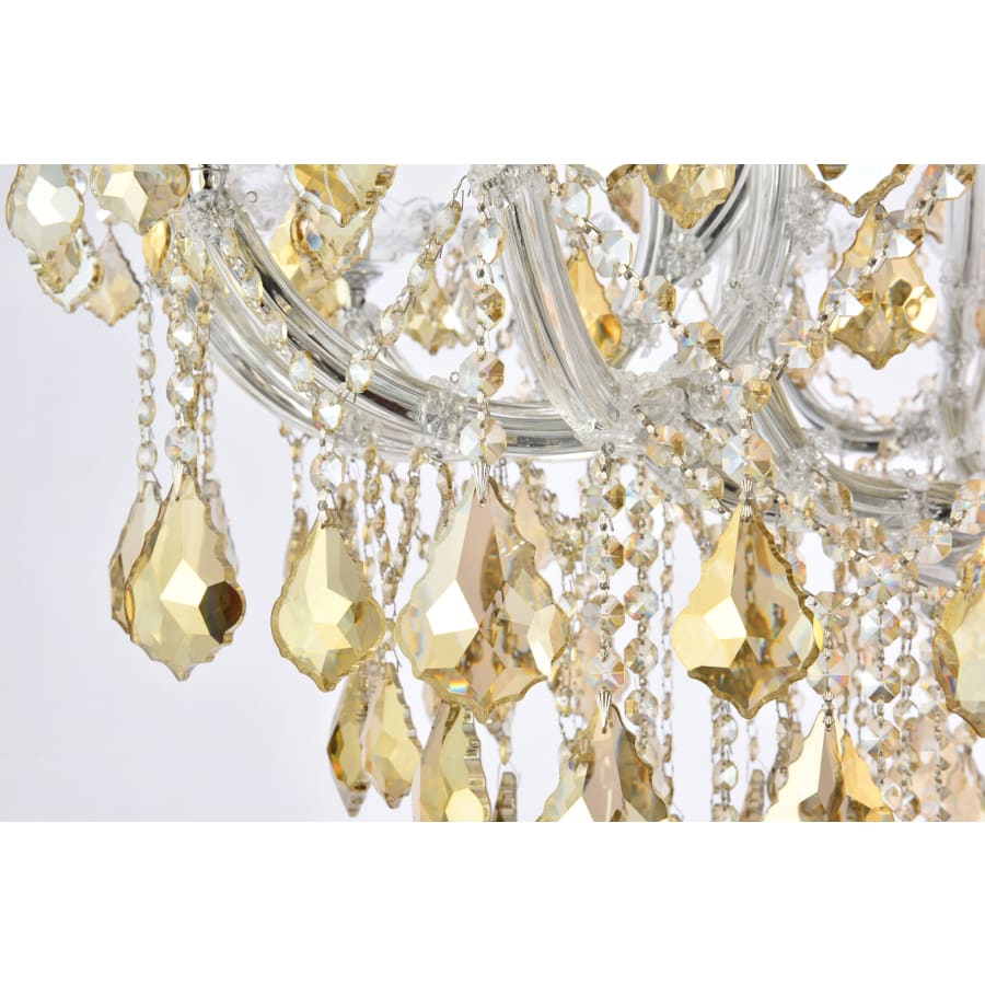 Elegant Lighting Maria Theresa 24 Light 36" Wide Crystal Chandelier with Golden Teak Royal Cut Crystals