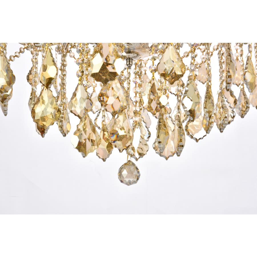 Elegant Lighting Maria Theresa 24 Light 36" Wide Crystal Chandelier with Golden Teak Royal Cut Crystals