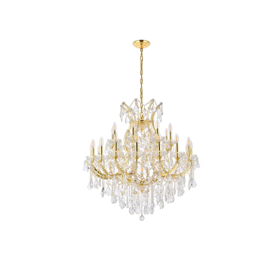 Elegant Lighting Maria Theresa 24 Light 36" Wide Crystal Chandelier with Clear Royal Cut Crystals